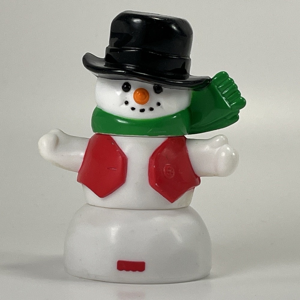 New Fisher Price Little People 3 PART SNOWMAN WINTER CHRISTMAS Snow Man 1998‎